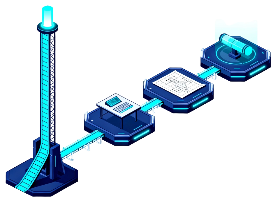 Onboarding pathway: discovery, architecture workshop, controlled rollout, and steady-state operations leading to the managed core