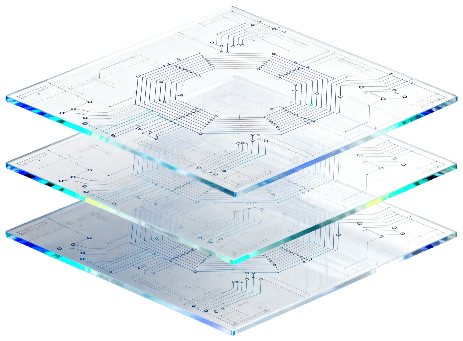 Layered AI workflow architecture schematic